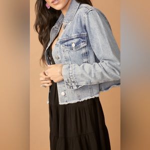 Cropped denim jacket